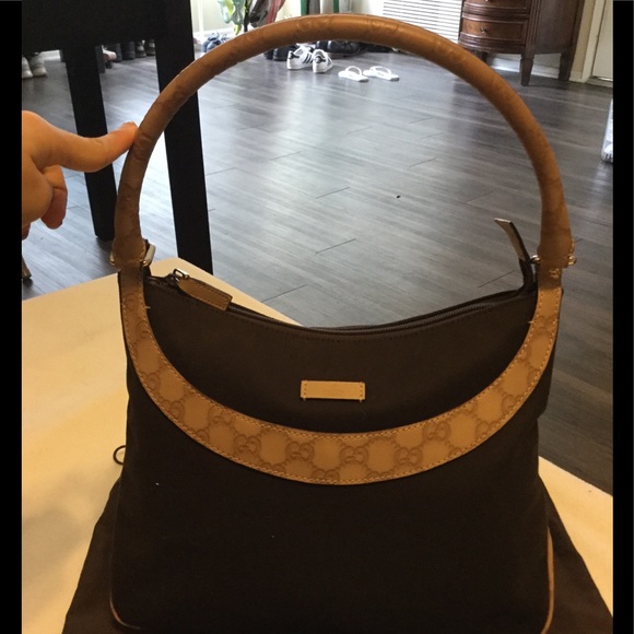 🎉SOLD🎉Gucci Canvas/Leather Guccissima Hobo Bag - Picture 2 of 8